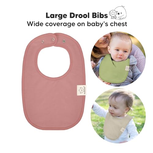 Image of 8-Pack Organic Baby Bibs for Boys, Girls - Soft Cotton Drooling and Teething Bibs for Baby Girl & Boy, Extra Absorbent, Easy To Clean & Put On for Toddler, Newborn, Infant 0-24 Months (Boho)