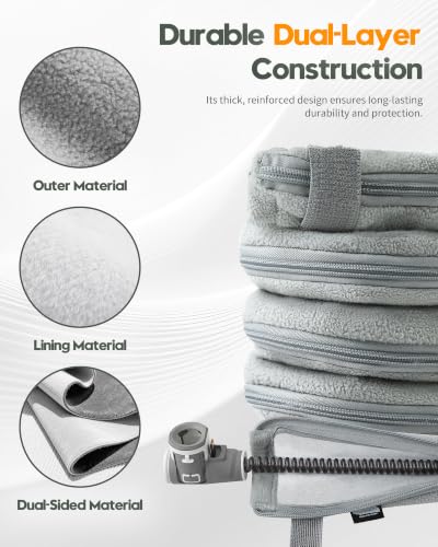 Image of 6.5 Ft CPAP Hose Cover for ResMed AirSense 11 & 10 ClimateLineAir Heated Tubing, Reduces Condensation & Noise CPAP Tube Cover, Insulated CPAP Hose Sleeve, Cat Proof CPAP Hose Protector