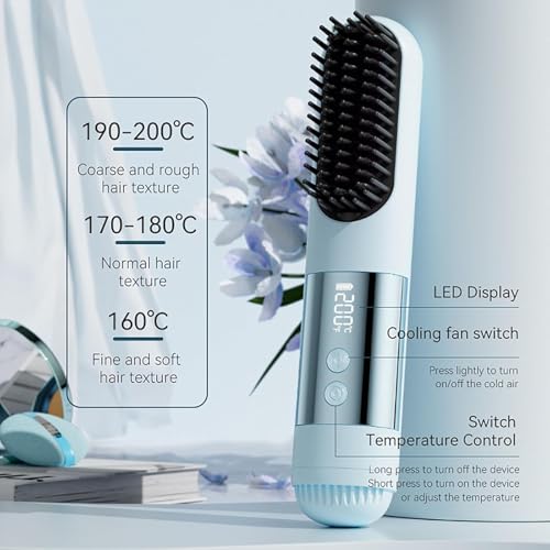 Cepillo alisador inalámbrico para cabello 4 en 1 miniatura 3