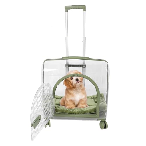 Transportín transparente AMONIDA para viajar sin estrés con mascotas pequeñas 4