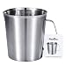 Measuring Cup Stainless Steel, KSENDALO 4 cup Stainless Measuring Pitcher with Marking with Handle, 32 Ounces (1.0 Liter)