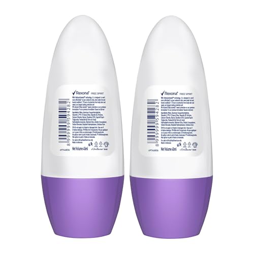 Image of Rexona Motion Activated Roll-On | Free Spirit Underarm Deodorant for Women | up to 72Hr sweat+odour defence | 45 ML (Pack of 2)