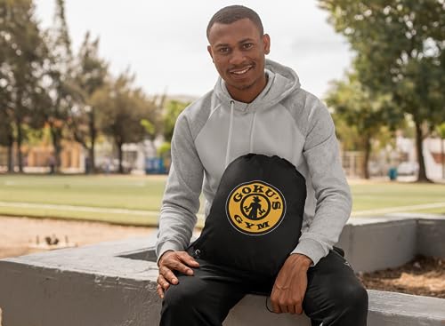 ALLNTRENDS Gym Bag String Bag Nylon Workout Backpack for Gym Sport (Black)2