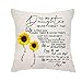 VEEMIZO Prezenty dla córki od mamy poszewki na poduszki córka urodziny poszewki na poduszkę 'To My Daughter You Are My Only Sunshine Love Mom