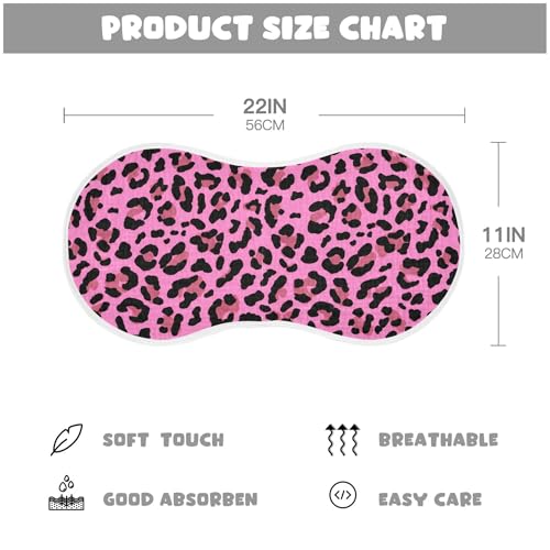 xigua Leopard Spots Baby Burp Cloths for Newborn Boys and Girls 2 Pack, Soft & Absorbent Cotton Baby Burp Cloth, Baby Washcloths, Newborn Towel, Burp Rags4