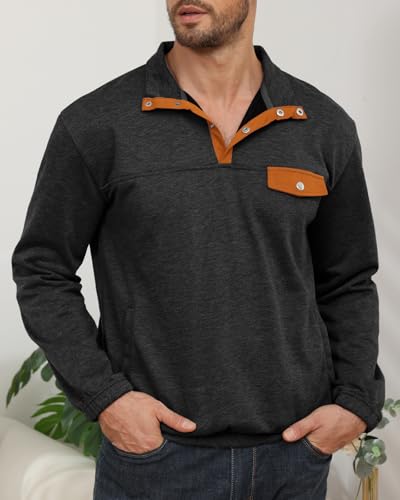 Pull col roulé chaud homme PRIVIMIX sweat boutonné manches longues isolant - 5