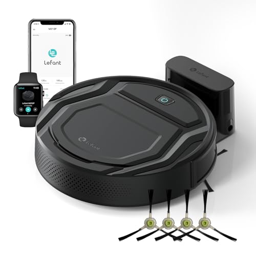 Image of LEFANT M210P Robot Vacuums, 120mins Runtime, 6 Cleaning Modes, Self-Charging Robotic Vacuum, Ideal for Hard Floor(M210P Black), 2200 Pa