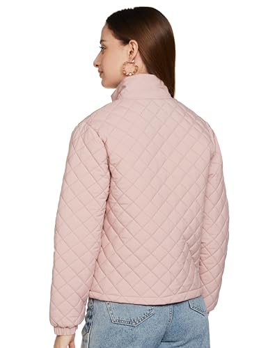 Image of Qube By Fort Collins Polyester, Standard Length Women's Lightweight Quilted Bomber Jacket Stylish, Packable, And Air-Resistant Outerwear For Winter