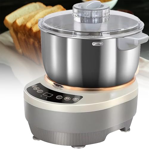 Máquina de masa de acero inoxidable con función de fermentación, batidora de soporte de gran capacidad, panel táctil LCD, fermentación termostática y sincronización para hornear fácilmente