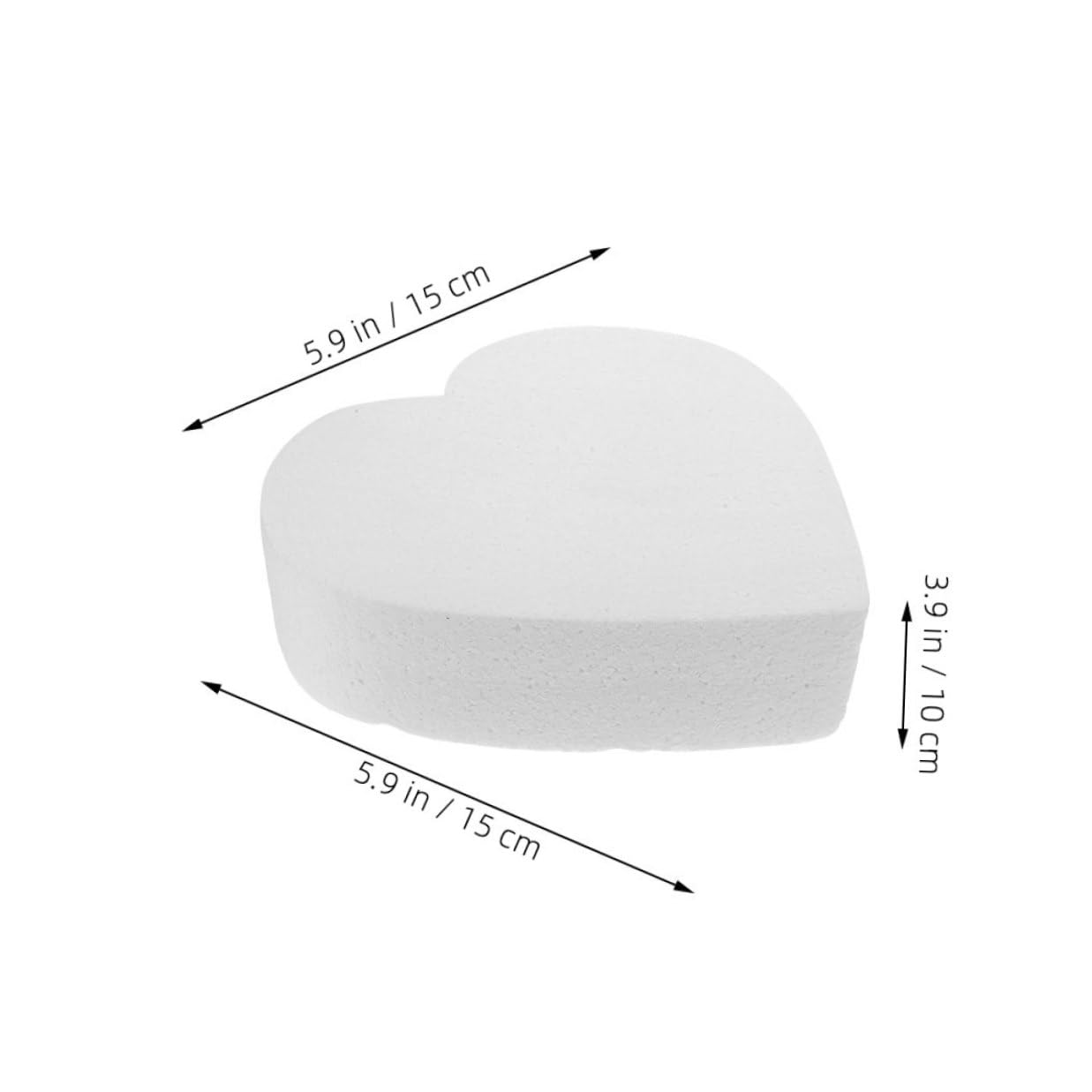 VICASKY Gâteau et Entraînement de Techniques de Pâtisserie Modèle en Mousse Blanc de Cœur Accessoire Créatif pour Décoration de Mariage pour Fêtes Spéciales