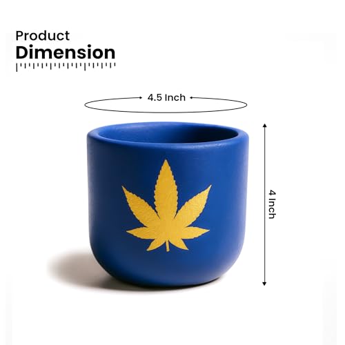 Image of Urban Plant Terracotta Pot - Trendy Planter for Modern Home & Garden Spaces (Bluesphere Terracotta Pot - Royal Blue)