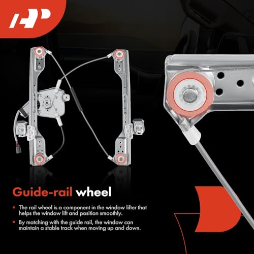 Image of A-Premium Front Driver Side Power Window Regulator with Motor (2-Pin) | Compatible with Chrysler 300 2005-2010 & Dodge Charger 2006-2010, Magnum 2005-2008, Without Anti-Pinch and One Touch Up