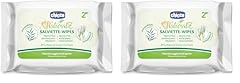 Chicco NaturalZ Salviette Protettive, 20 pz, Protezione Naturale durante la Stagione Estiva, Con citronella ed Eucalipto, Protezione giorno e notte (Confezione da 2)