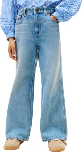 Jeans de niña sueltos Mabel Tommy Hilfiger con silueta ancha denim claro KG0KG08963