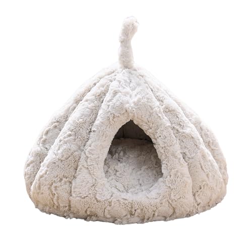 PetPals Cat Bed Made with a Soft Plush Material (Rose Hut)