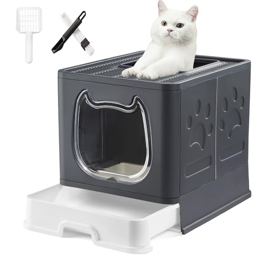 Caja de arena para gatos con tapa mediana Gefryco miniatura 1