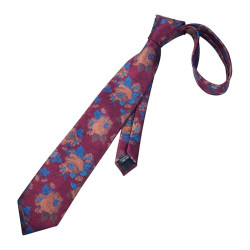 Image of Alizeal Mens 3.15'' Colorful Flower Pattern and handkerchief Necktie Set