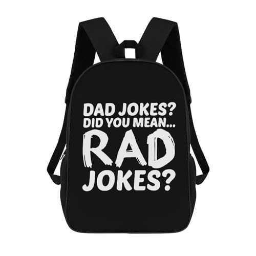 Yaxinduobao Dad Jokes You Mean Rad Jokes - Mochila ajustable duradera para viajes, senderismo, portátil, regalo para hombres y mujeres, Como se muestra en la imagen, Talla única