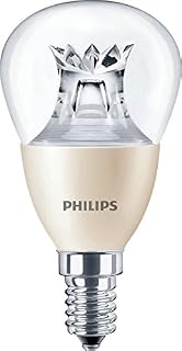 Philips E14 Small Edison Screw 2200-2700 k Flame 470 lm Master LED Dimmable Dim Tone Lustre Light Bulb, 6 W - Warm White