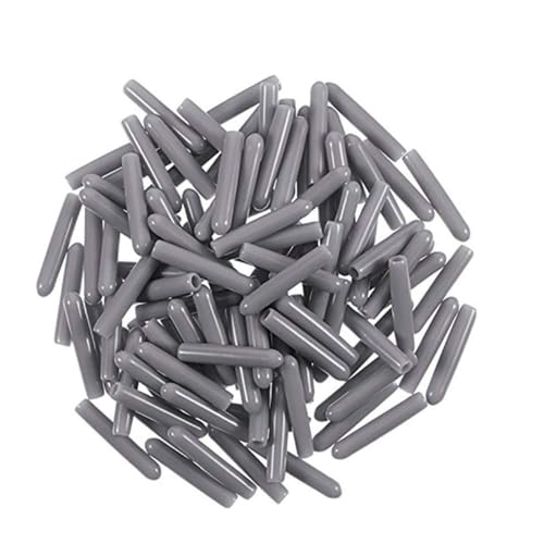200 Pieces Universal Dishwasher Prong Rack Tip Tine Cover Caps, Flexible Round End Caps Shelf Organizer Tip Caps Wire Thread Protector Cover, 15 mm Long (Grey)