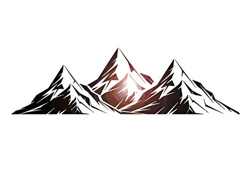 Large Vinyl Wall Decal Mountains Room Decoration Home Art Stickers (Ig3679) Matte Black #TOP30