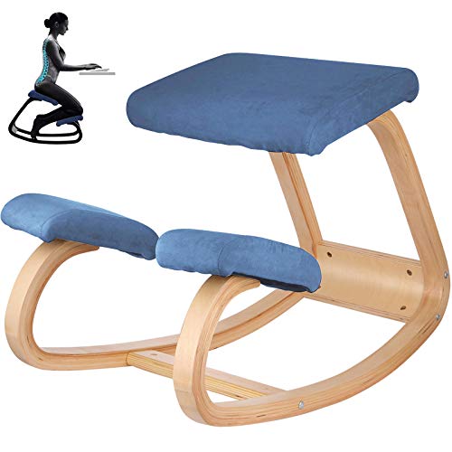 Happybuy Ergonomic Kneeling Chair Flesh Color Heavy Duty Better Posture Kneeling Stool Office