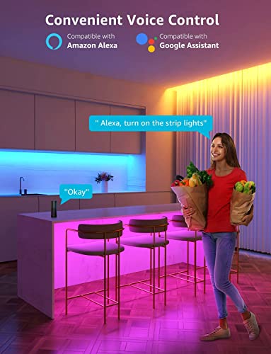 Sxlofty Wifi Led Strip Lights 32.8Ft, Smart Led Light Strips Compatible With Google Home Controlled By App - Music Sync Led Lights Strip For Bedroom Decor, Room Decor, Children's Room #TOP1