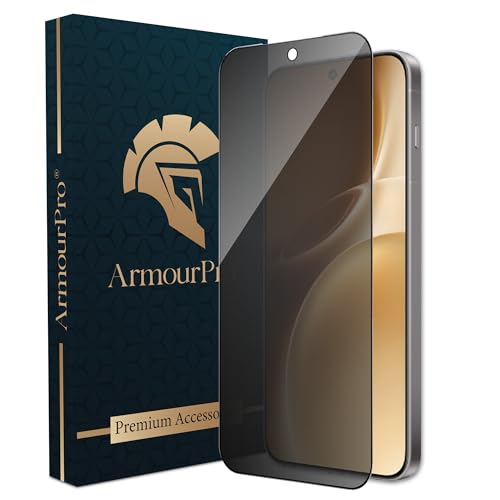 Image of ArmourPro Privacy Tempered Glass for Vivo X300 Pro - Anti-Spy Anti Peeping Screen Protector, 9H Hardness, Edge-to-Edge Coverage, Ultra Thin, Bubble-Free Installation Kit | Black