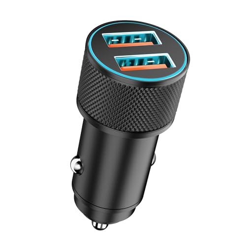 Image of 36 W USB Cigarette Lighter with Two QC Ports, Car Socket Compatible with Mobile Phones (e.g. Samsung Galaxy S24 /S23, iPhone, Google Pixel), Tablets