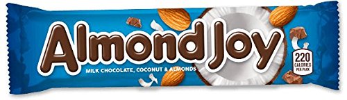 ALMOND JOY, Chocolate Coconut Candy Bar, 1.61 Ounce
