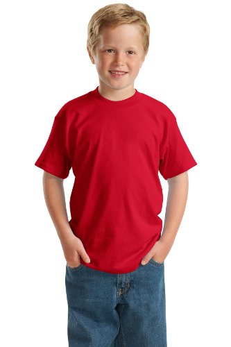 Sweat Crewneck Hanes Boys pull rouge enfant EcoSmart ComfortBlend S