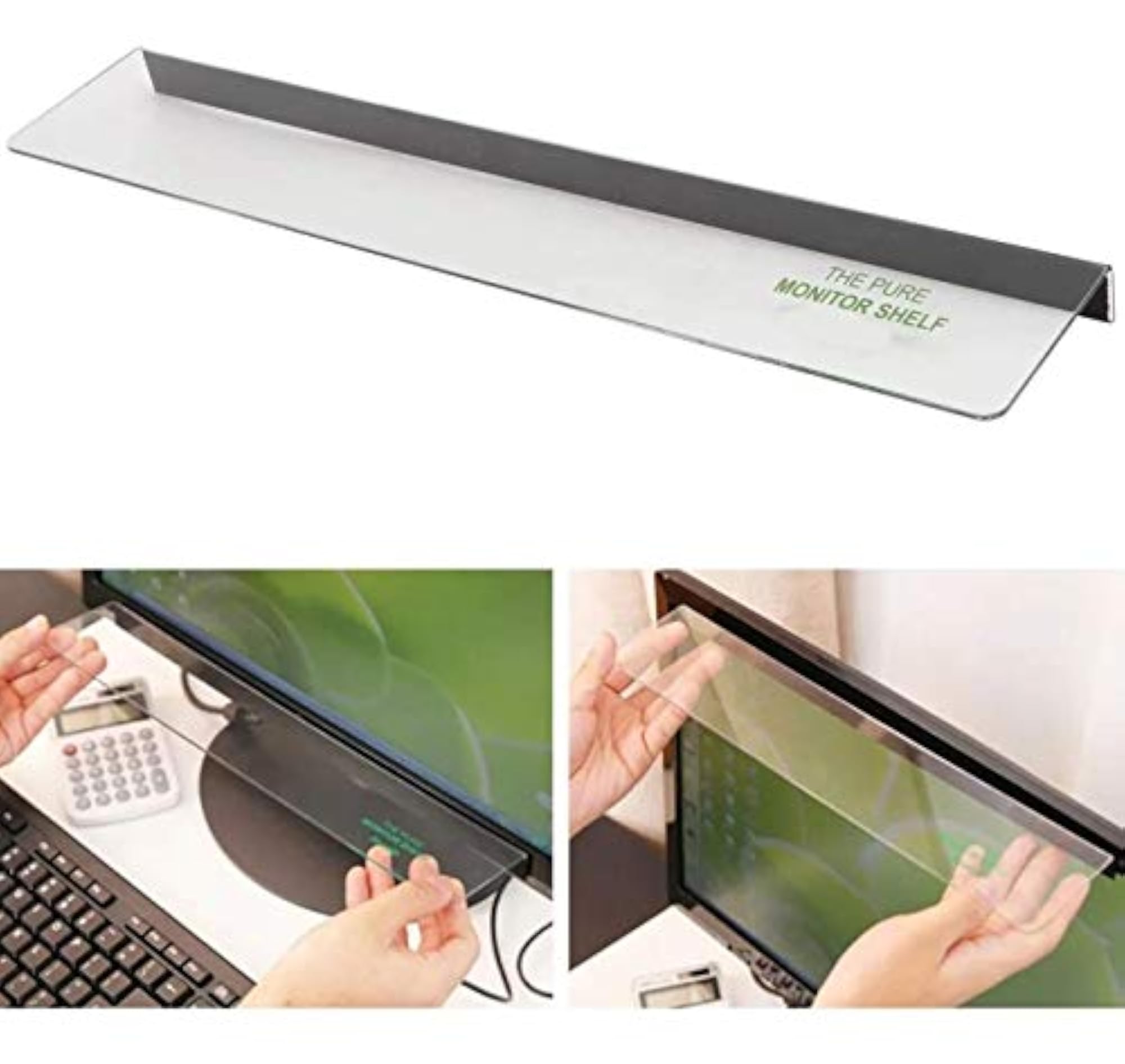 Acrylic Computer Screen Top Shelf Storage Rack
