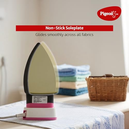 Image of PIGEON AUTOMATIC CORDLESS ELECTRICAL DRY IRON - PINK