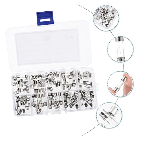 Tofficu 200 piezas Kit surtido de fusibles de tubo de vidrio de acción rápida para equipos eléctricos y electrodomésticos miniatura 6