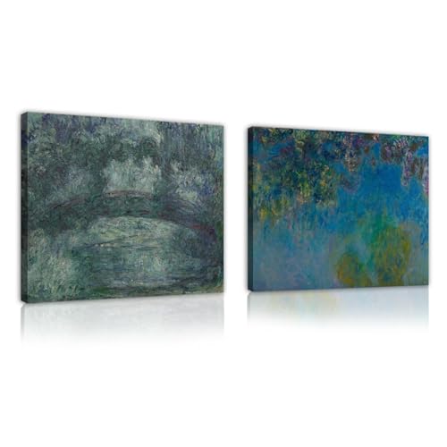 Peintures célèbres Monet sur toile tendue, décoration murale premium 35x45cm