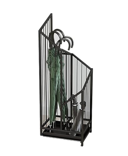 Paragüero nórdico de metal, soporte rectangular para paraguas crteativo para casa, oficina, hotel, centro comercial, puerta