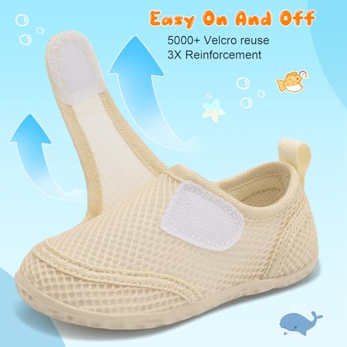 Image of FEETCITY Toddler Water Shoes Boys Girls Swim Shoes Quick Dry Kids Aqua Socks Barefoot for Beach Swimming Pool