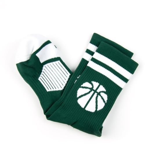 Image of ChalkTalkSPORTS Basketball Socks - Cushioned Mid-Calf Crew - Youth & Adult | Moisture-Wicking Performance Blend, Athletic Basketball Gear, Stay-Up Technology, Arch Support, Breathable, Boys and Men