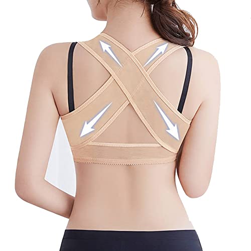 Posture Corrector,humpback posture corrector,Adjustable Women Elastic Back Support Belt Chest Posture Corrector (Color : Natural, Size : XXL)