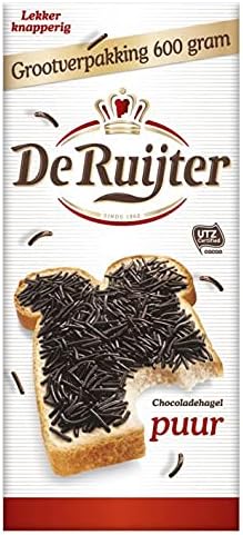 De Ruijter Hagelslag Dark Chocolate Sprinkles Hail Pure 600g