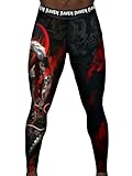 Raven Fightwear Men's Cybernetic Oni No Gi Jiu Jitsu Pants BJJ Spats Leggings MMA Black Medium