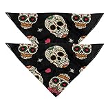 TAMAÑO AJUSTABLE: El tamaño del cuello de la bufanda para mascotas se puede ajustar para que coincida con el cuello de su mascota, cambie el tamaño a voluntad, pañuelo para perros gato tamaño 40.6x40.6x58cm / 16x16x22.8 pulgadas