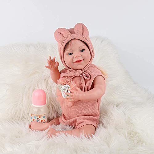 MWKL Lebensechte realistische Badepuppen Nettes Reborn Baby 50cm Vollsilikon Körper Rebirth Puppe Reborn Puppe… – Bild 7