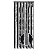 Arsvita Flauschvorhang Türvorhang (56x185 cm) in Anthrazit-Schwarz als Insektenschutz für Balkon, Terrasse oder Wohnmobil, Wohnwagen, Pavillon – Ansicht 9