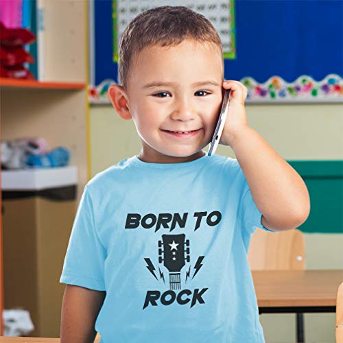 Toddler T-Shirt Confidence Born to Rock with Guitar Cotton Star Boy & Girl Clothes Silhouette Baby Funny Tee Black Design Only 18 Months2