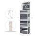 Univivi Over The Door Organizer, 5 Shelf Door Hanging Organizer Nursery Door Storage with 4 Large Compartments and 2 Small PVC Pockets 6 Side Pockets for Bathroom,Cosmetics and Nursery Baby Essential