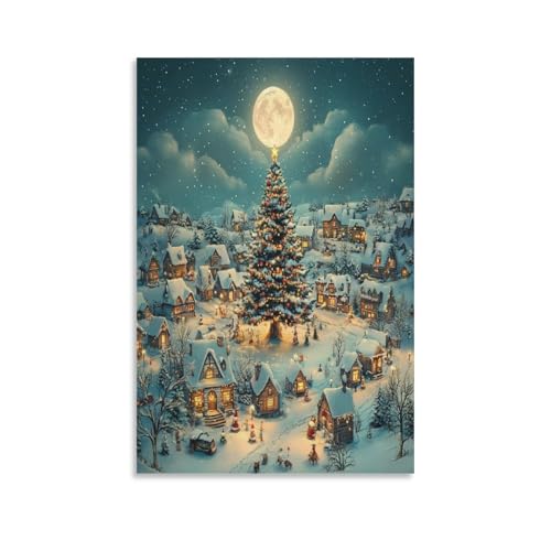 Árbol de Navidad cuadro póster decorativo grande para pared de salón