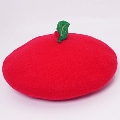 Faiccia Green Leave Fruit Cosplay Beret Vintage Painter Hat Lolita Kawaii Wool Cap Xmas Gift thumb #4