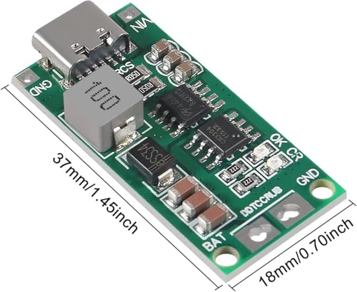Image of USB-C to 12.6V 3S 2A Step-Up Boost Charger Module for 11.1V 18650 Li-Ion LiPo Lithium Battery Type-C 3-Pack with Overvoltage Protection Board for DIY Power Systems and Robotics