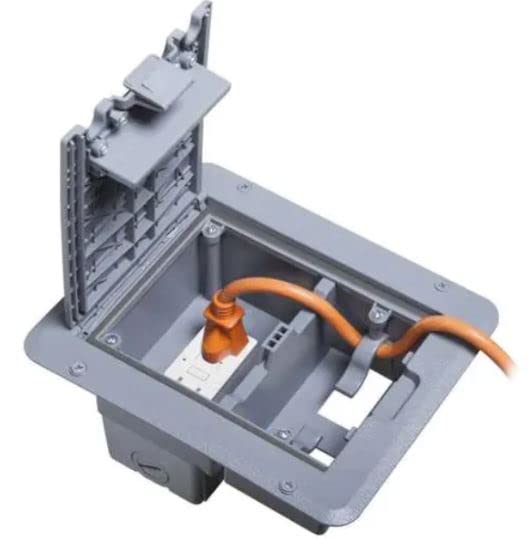 Outdoor Weatherproof Deck Outlet Box Kit, 15A GFI Power (White)